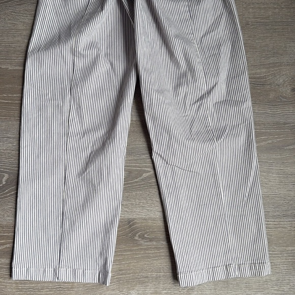 NEW Madewell Emmett Wide-Leg Crop Pant Yarn-Dyed Stripe: Welt Pocket Edition 23 - Picture 12 of 12